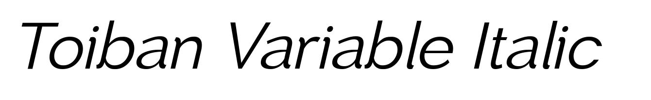 Toiban Variable Italic